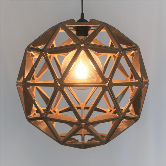 3DPAA Geodesic Sphere Shaped Lamp | Home Decor | Gift Idea | Geometric - Picture 1 of 9